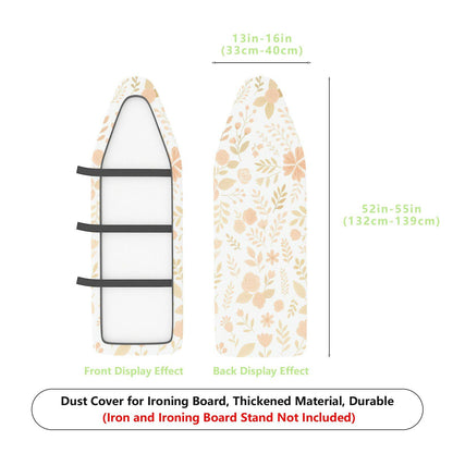 1-Piece Floral Pattern Beige Print  Ironing Board Cover, Universal Size, Without Board