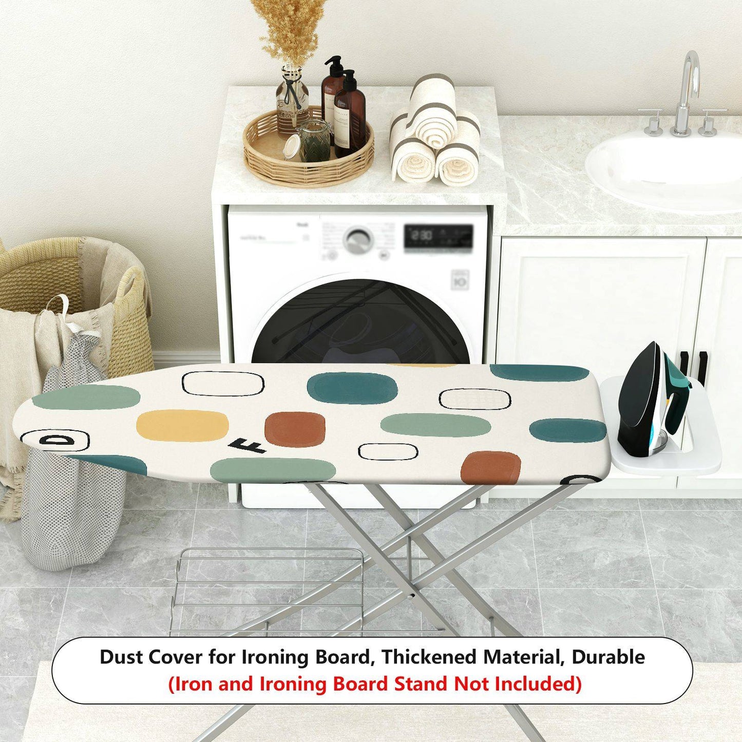 1-Piece Abstract Geometric Modern Style  Ironing Board Cover, Universal Size, Without Board