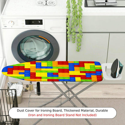 1-Piece Colorful Blocks Pattern Fun Decor  Ironing Board Cover, Universal Size, Without Board
