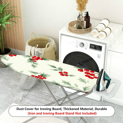 1-Piece Christmas Berry Leaves Holly  Ironing Board Cover, Universal Size, Without Board