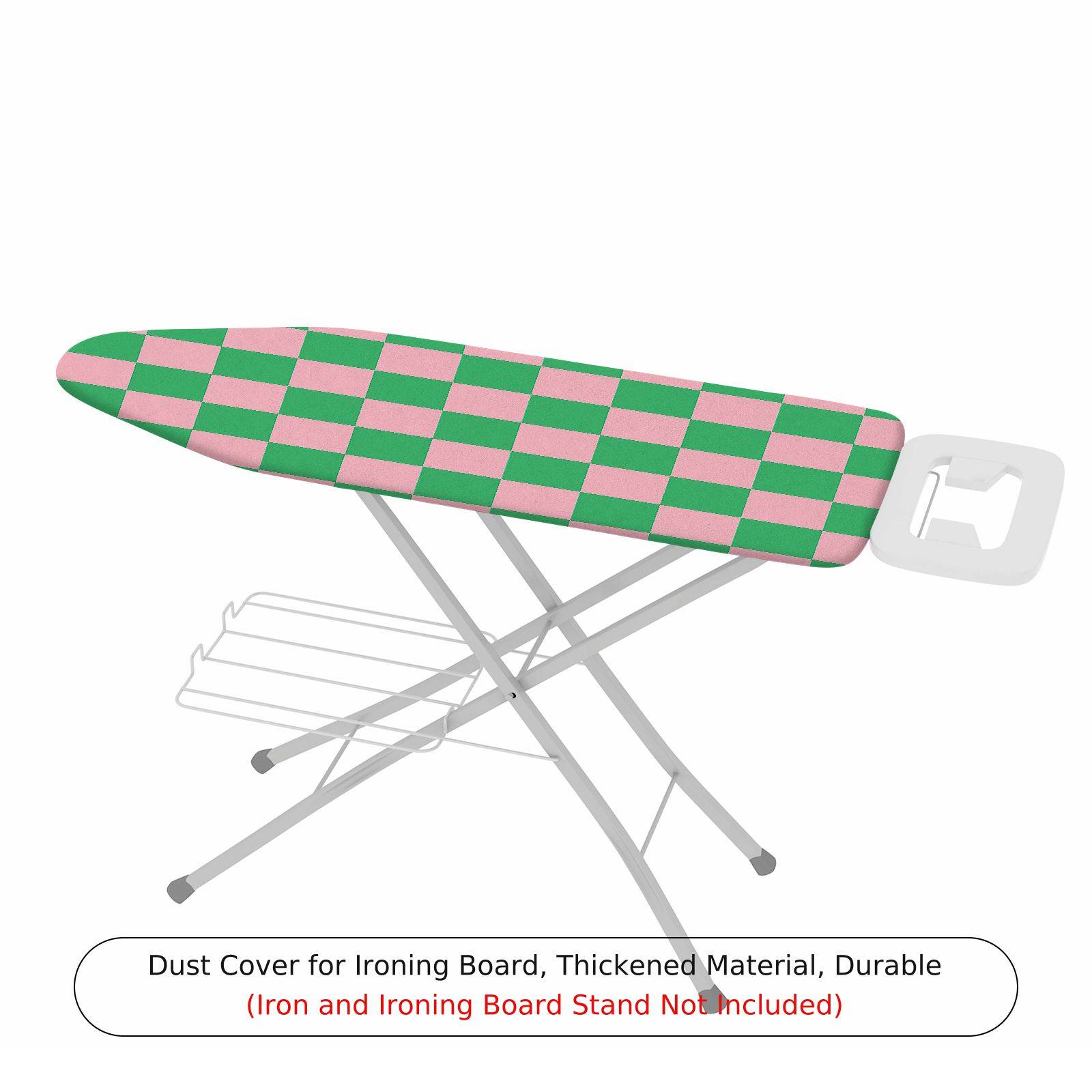 1-Piece Checkered Pink Green Plaid  Ironing Board Cover, Universal Size, Without Board
