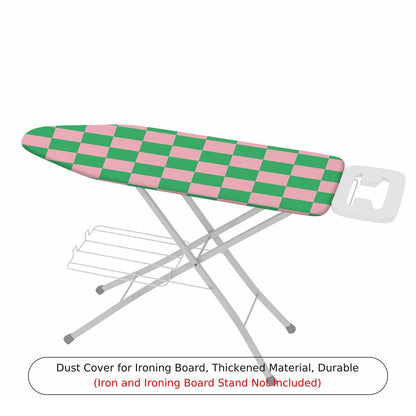 1-Piece Checkered Pink Green Plaid  Ironing Board Cover, Universal Size, Without Board