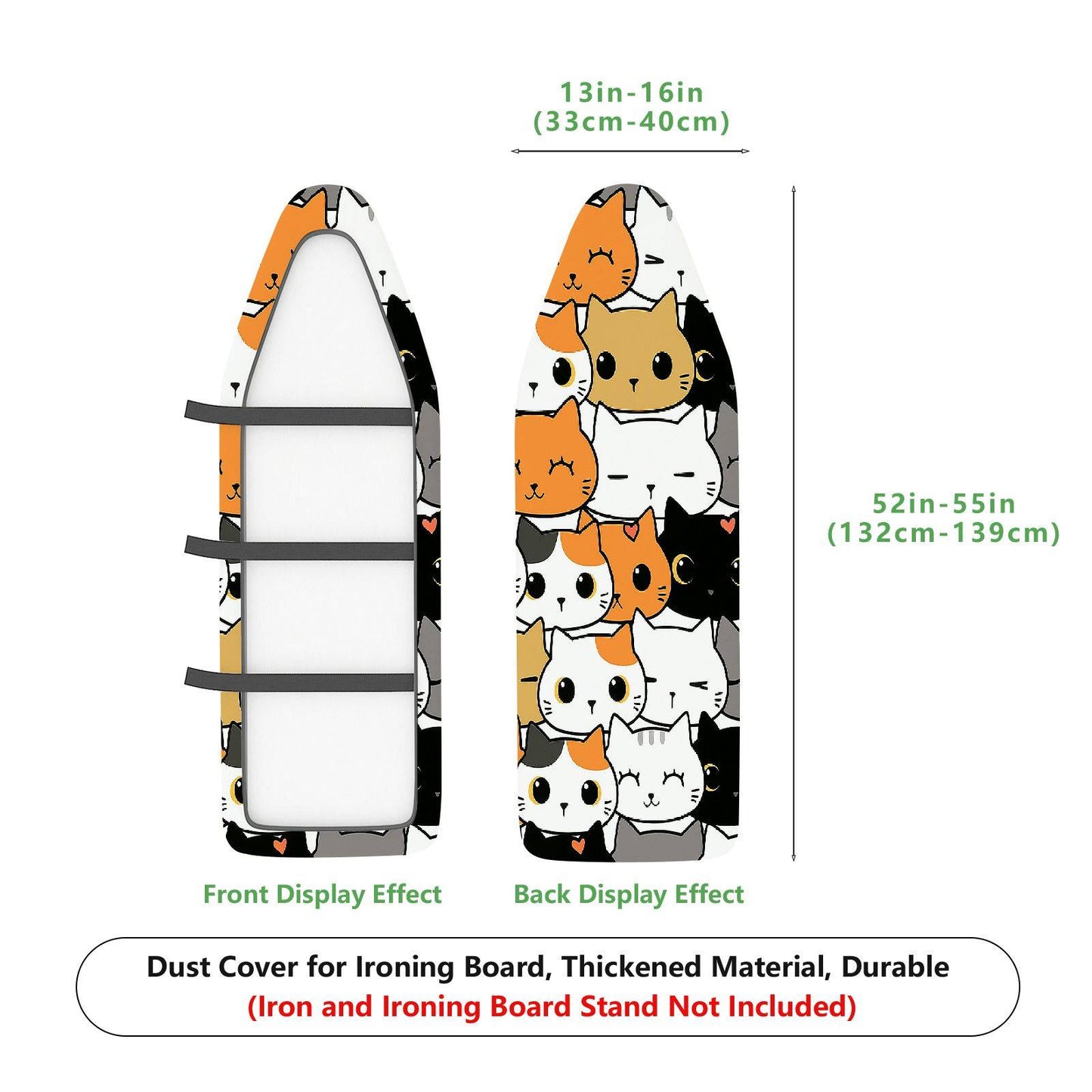 1-Piece Cute Cat Pattern  Animal  Ironing Board Cover, Universal Size, Without Board