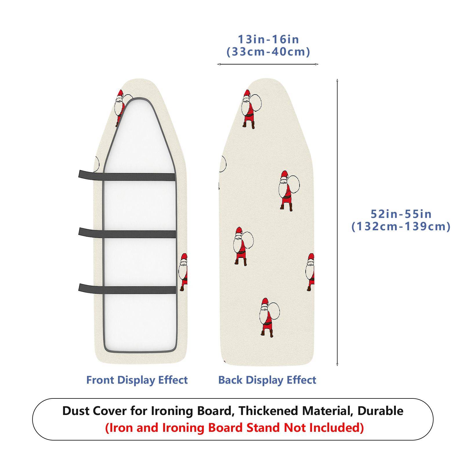 1-Piece Santa Christmas Red  Ironing Board Cover, Universal Size, Without Board