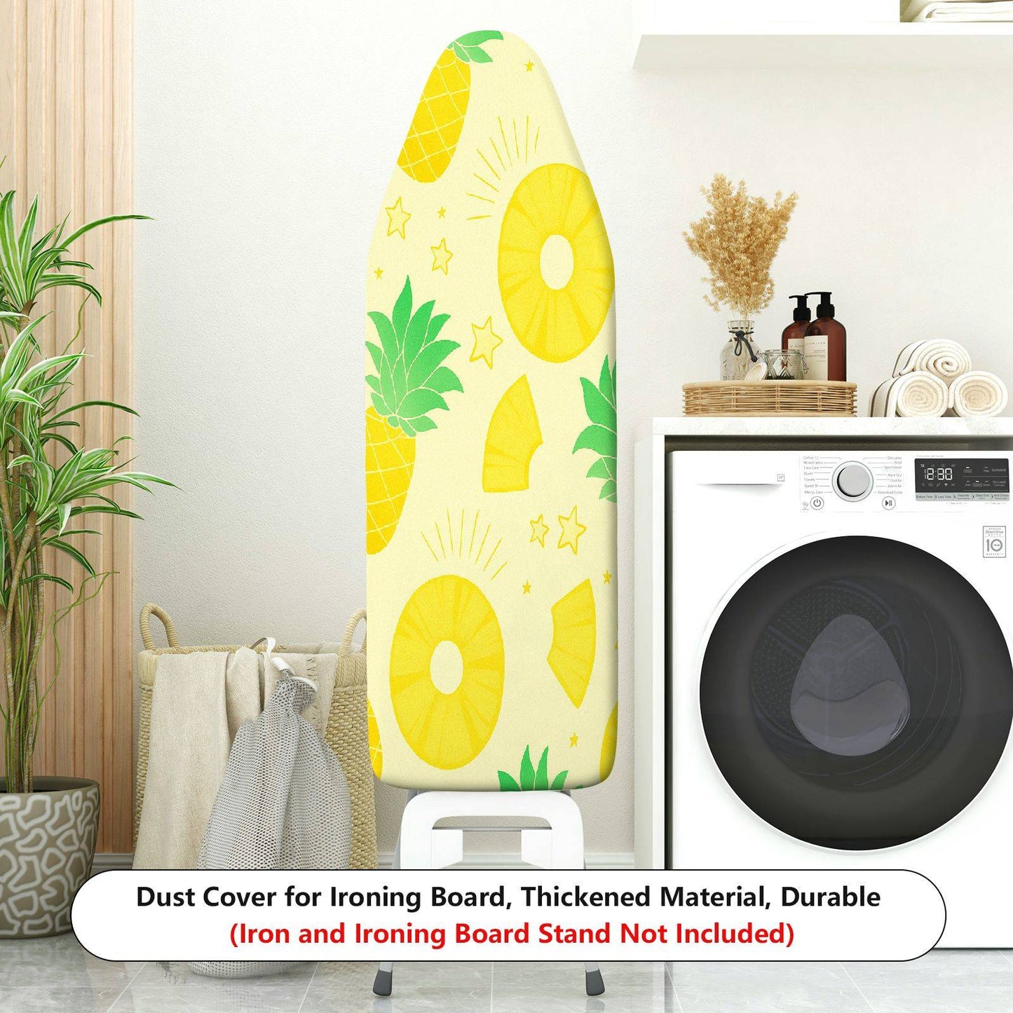 1-Piece Pineapple Fruit Yellow  Ironing Board Cover, Universal Size, Without Board