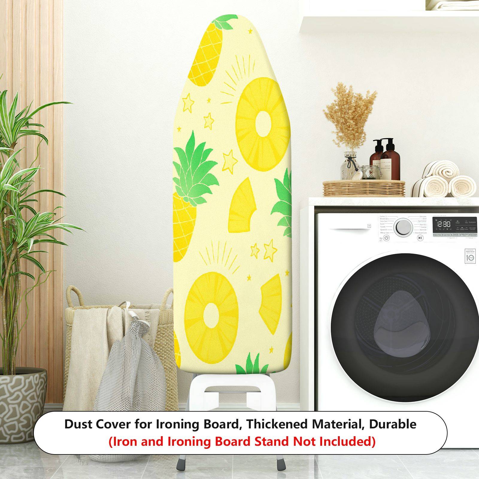 1-Piece Pineapple Fruit Yellow  Ironing Board Cover, Universal Size, Without Board
