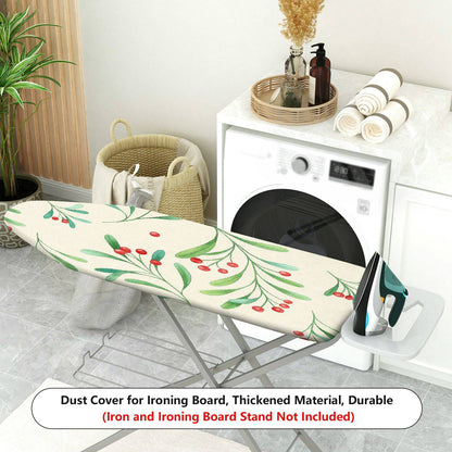 1-Piece Christmas Greenberry Leaf  Ironing Board Cover, Universal Size, Without Board