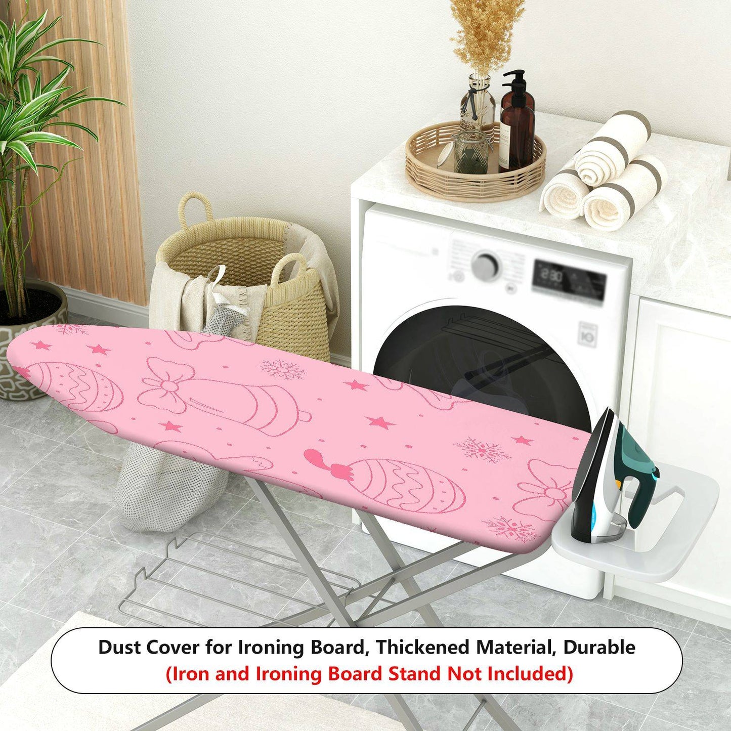 1-Piece Christmas Bell Star Ornament  Ironing Board Cover, Universal Size, Without Board