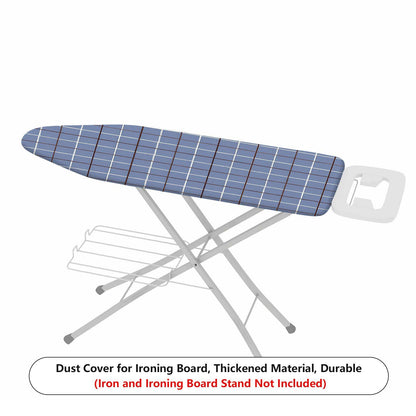 1-Piece Plaid Blue Checkered Pattern  Ironing Board Cover, Universal Size, Without Board