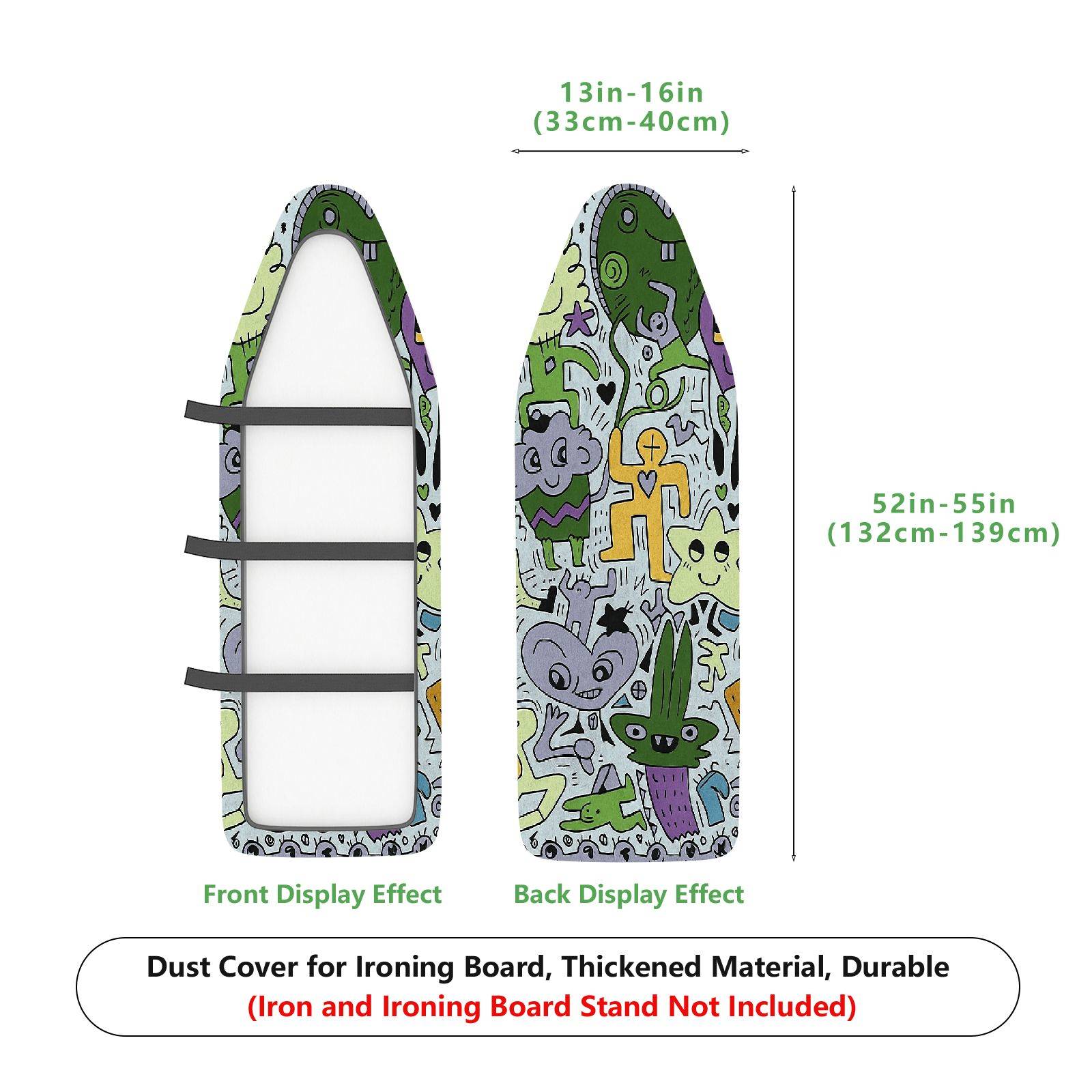1-Piece Colorful Fun  Ironing Board Cover, Universal Size, Without Board