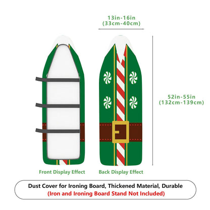 1-Piece Christmas Elf Candy Cane  Ironing Board Cover, Universal Size, Without Board