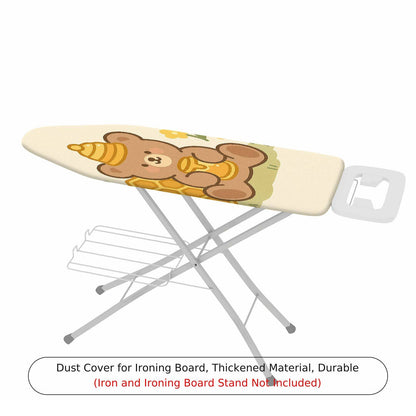 1-Piece Cute Bear Honey Floral  Ironing Board Cover, Universal Size, Without Board