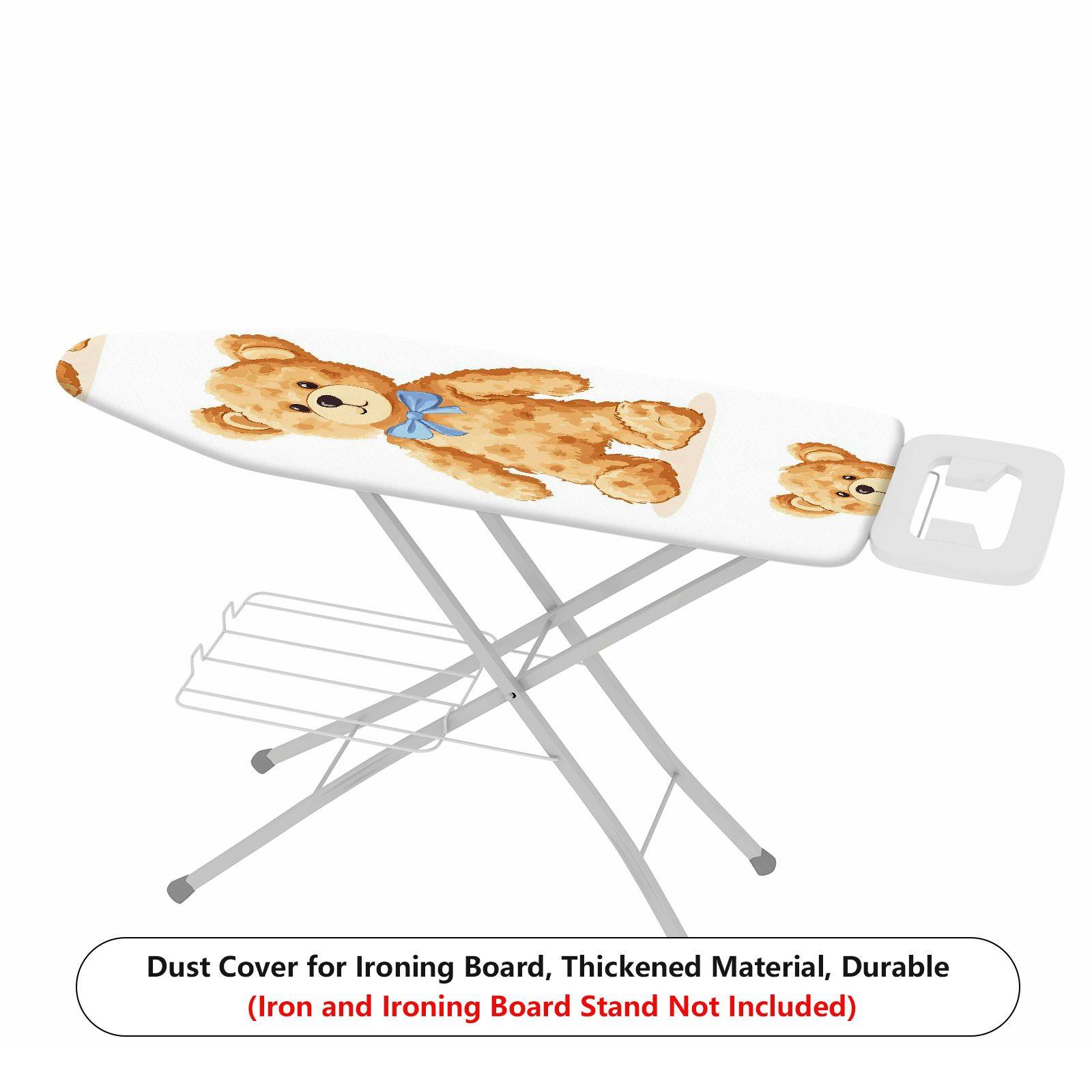 1-Piece Teddy Bear Bow Cute  Ironing Board Cover, Universal Size, Without Board