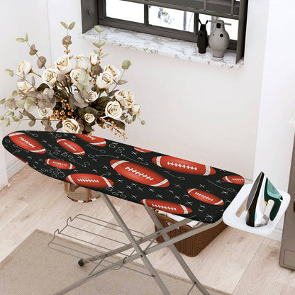 1-Piece Football Sports Black  Ironing Board Cover, Universal Size, Without Board
