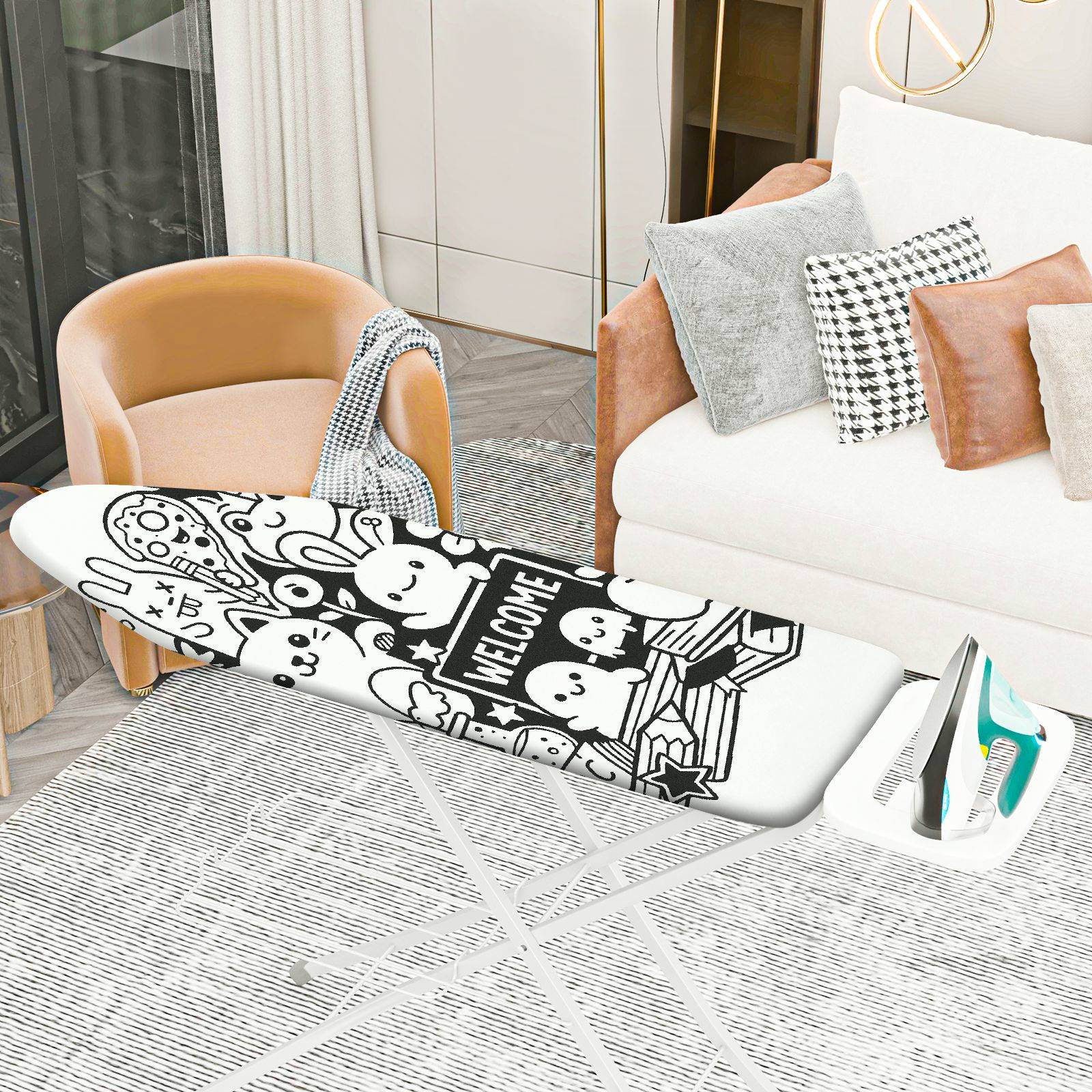 1-Piece Cute  Animal Welcome  Ironing Board Cover, Universal Size, Without Board