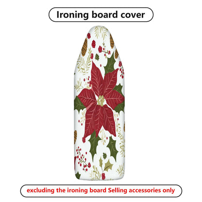 1-Piece Christmas Poinsettia Festive  Ironing Board Cover, Universal Size, Without Board