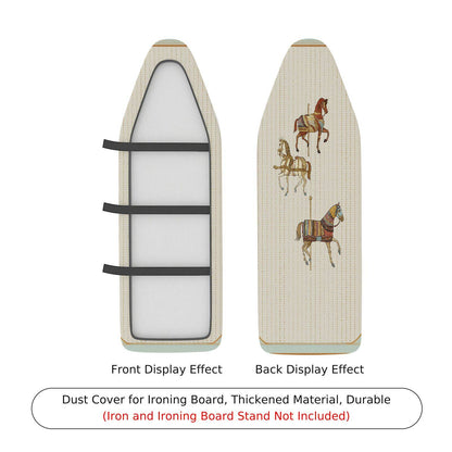 1-Piece Horse Pattern Beige Embroidery  Ironing Board Cover, Universal Size, Without Board