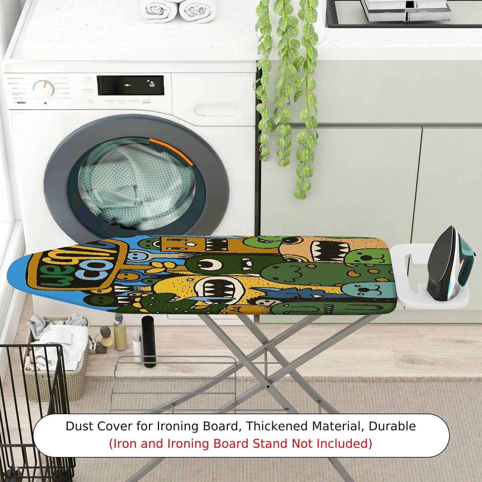 1-Piece Fun Bright  Ironing Board Cover, Universal Size, Without Board