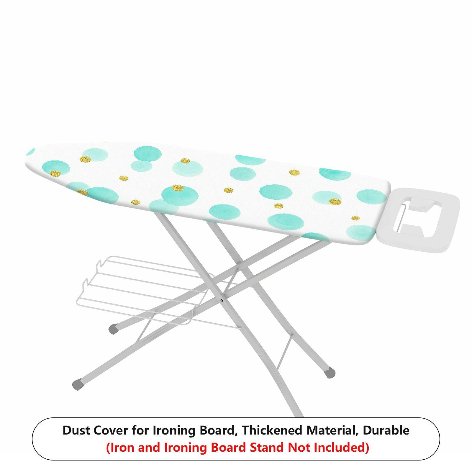 1-Piece Polka Dot Green Gold Pattern Cute  Ironing Board Cover, Universal Size, Without Board