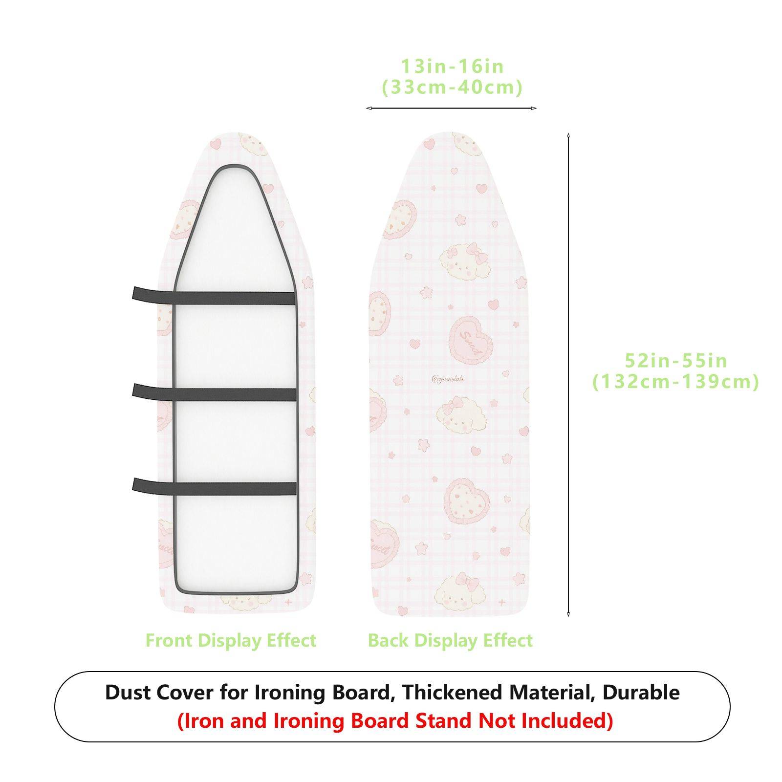 1-Piece Sweet Pink Cute  Ironing Board Cover, Universal Size, Without Board