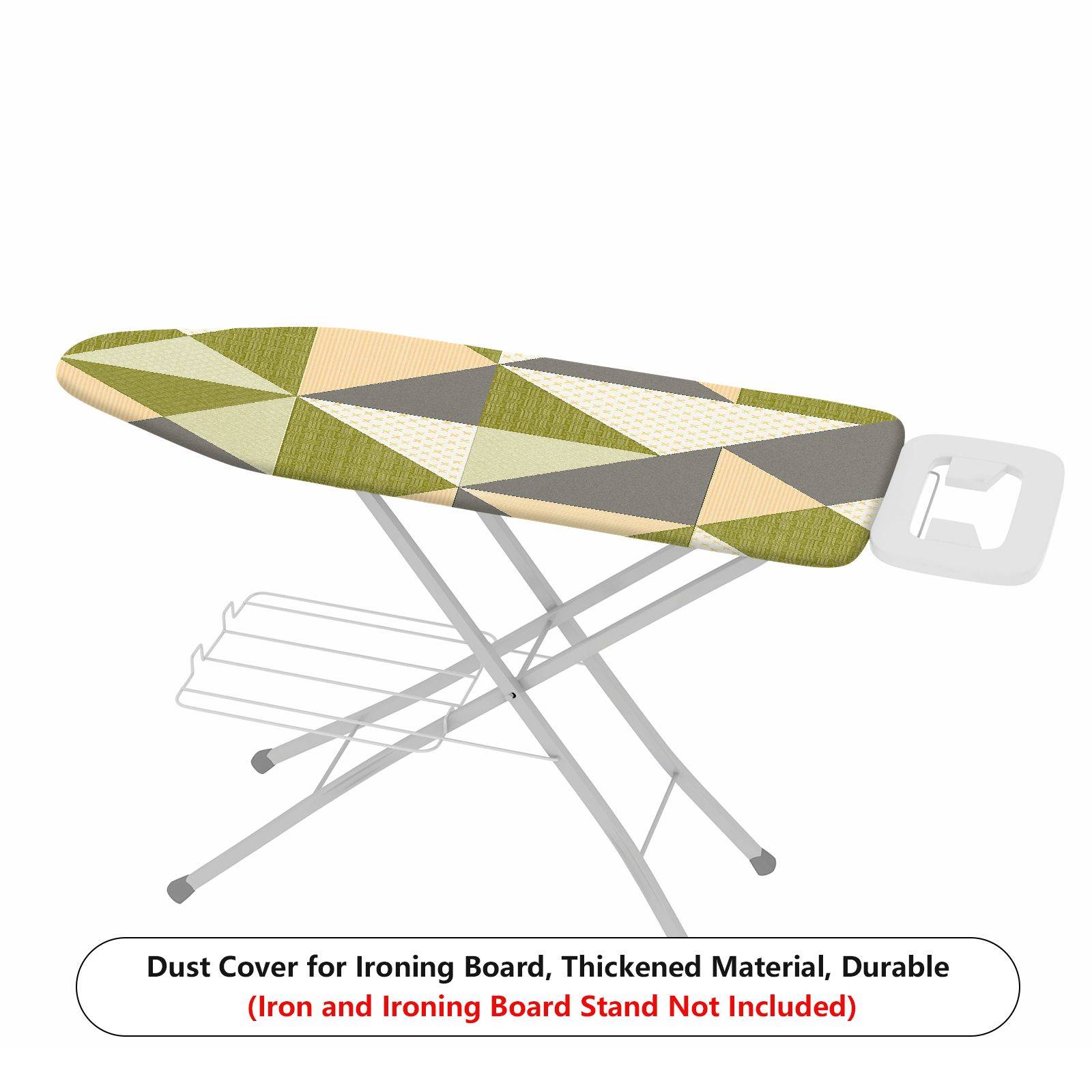 1-Piece Geometric Pattern Green Beige Gray  Ironing Board Cover, Universal Size, Without Board