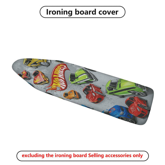 1-Piece Race Cars Colorful Fun  Ironing Board Cover, Universal Size, Without Board