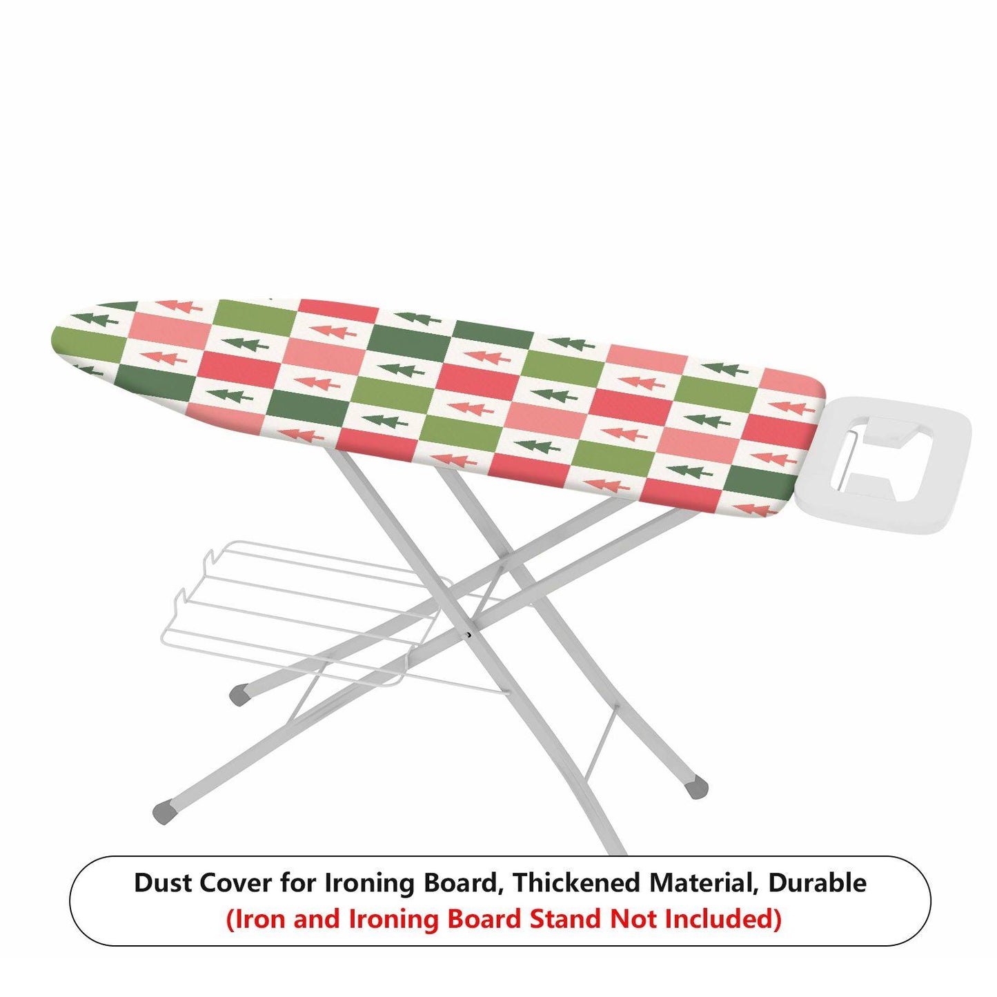 1-Piece Christmas Tree Pattern Decorative Red Green  Ironing Board Cover, Universal Size, Without Board