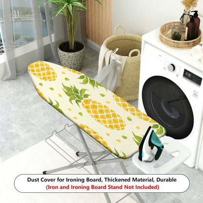 1-Piece Pineapple Pattern Yellow Green Fruit Theme  Ironing Board Cover, Universal Size, Without Board