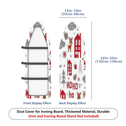 1-Piece Christmas Santa Reindeer  Ironing Board Cover, Universal Size, Without Board