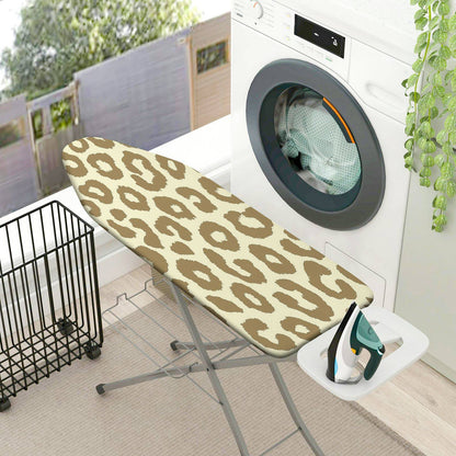 1-Piece Leopard Print Beige Stylish  Ironing Board Cover, Universal Size, Without Board