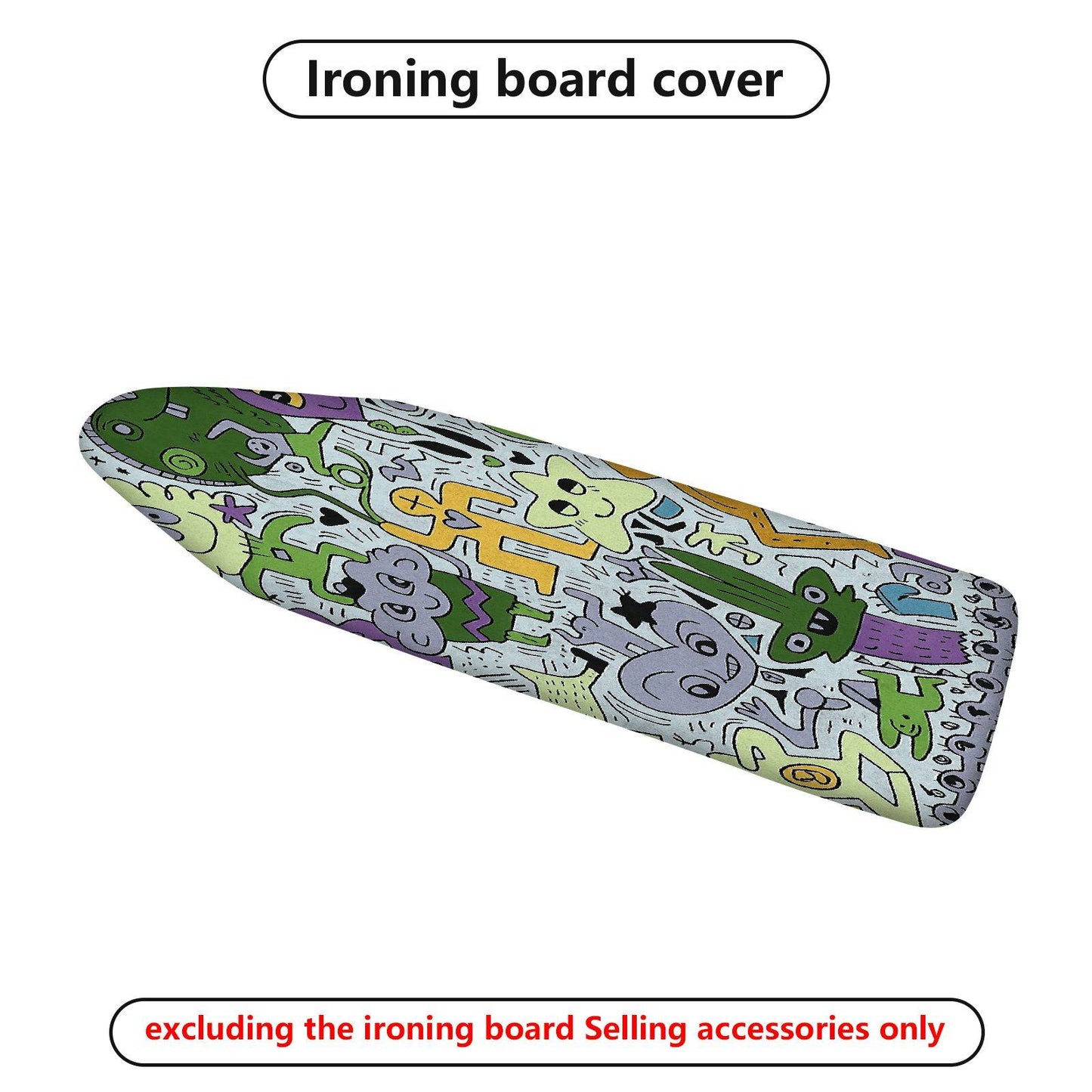 1-Piece Colorful Fun  Ironing Board Cover, Universal Size, Without Board