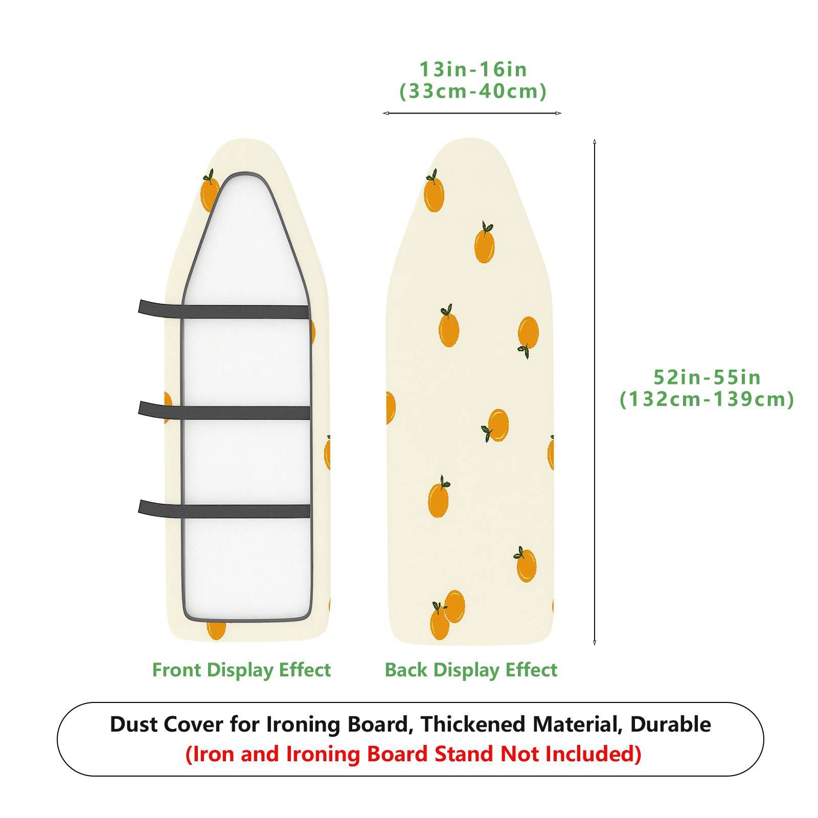 1-Piece Orange Fresh Fruit Pattern  Ironing Board Cover, Universal Size, Without Board