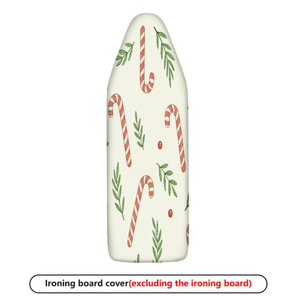 1-Piece Christmas Candy Cane Leaf Pattern  Ironing Board Cover, Universal Size, Without Board