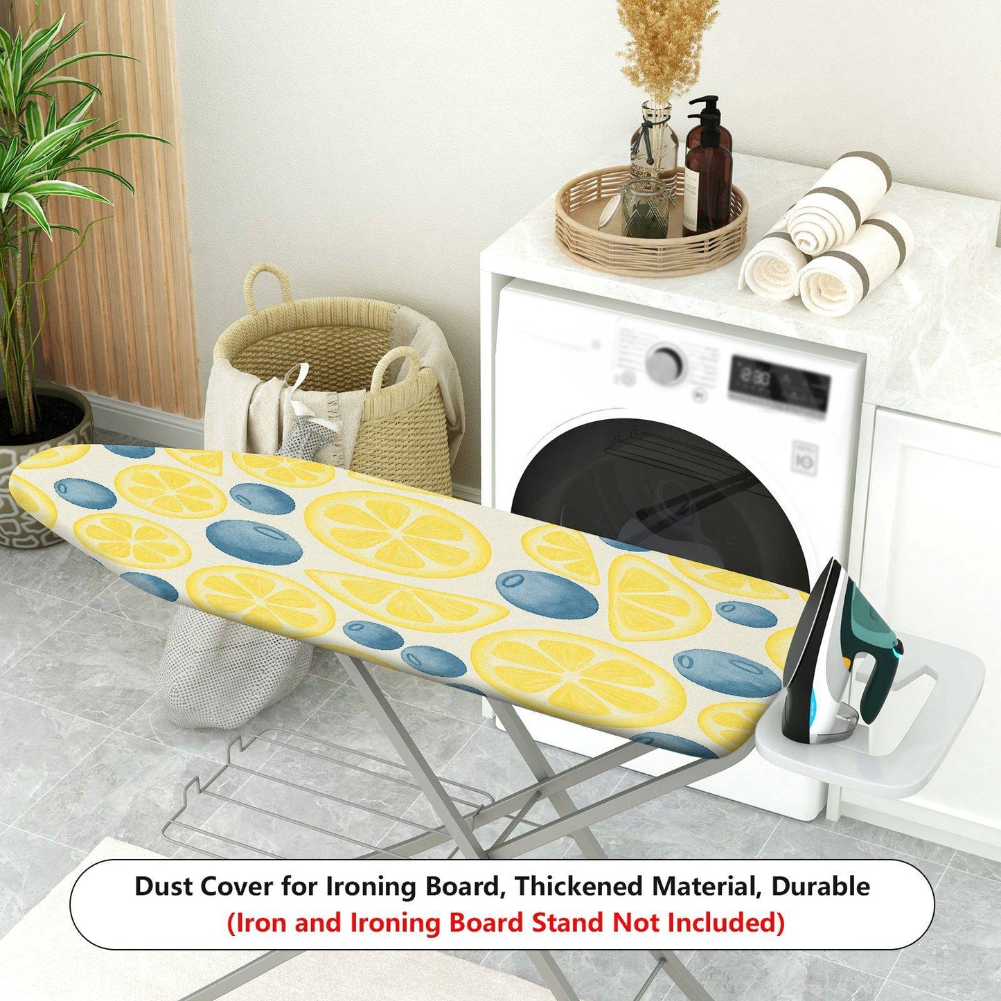 1-Piece Fruit Pattern Lemon Blueberry  Ironing Board Cover, Universal Size, Without Board