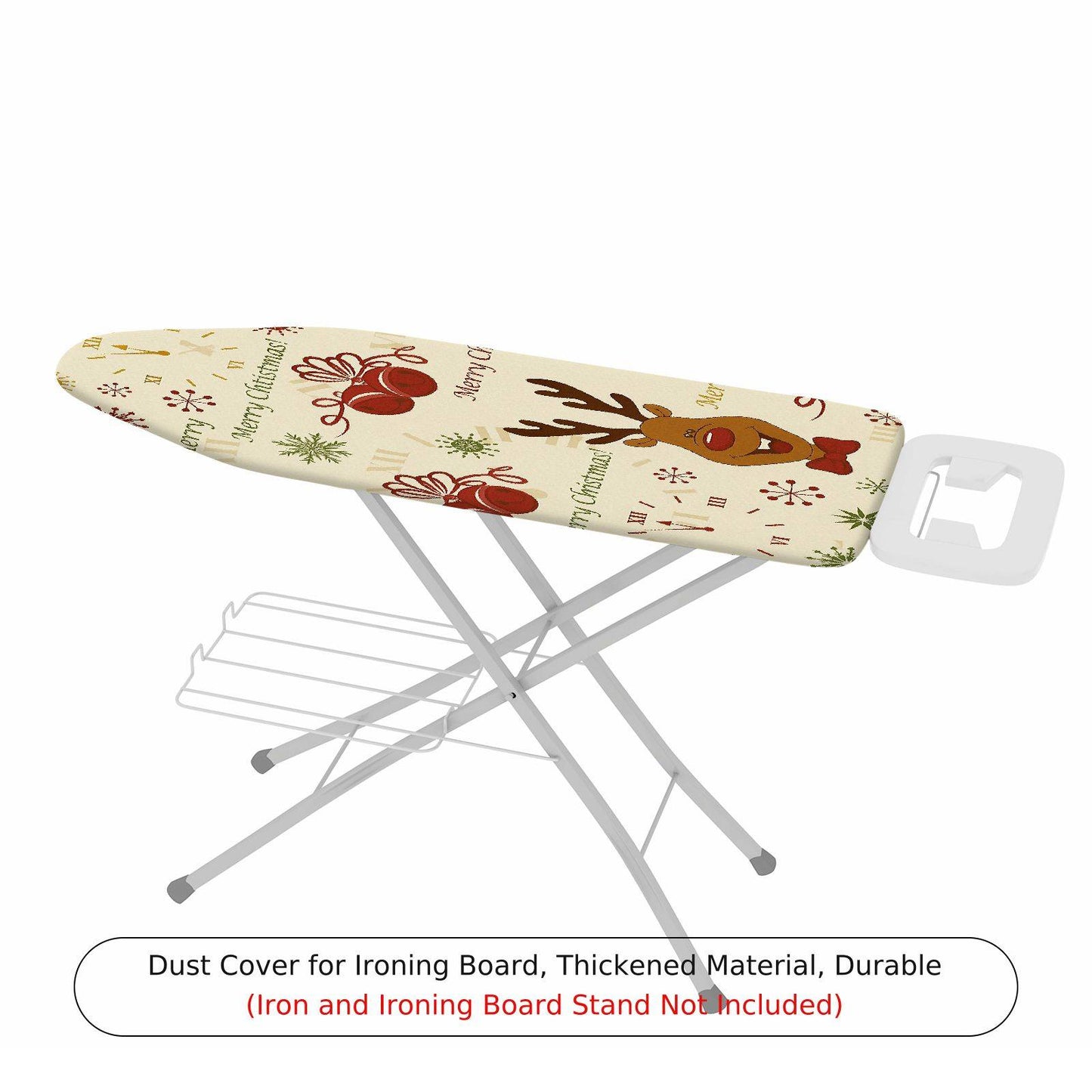 1-Piece Reindeer Snowflakes Christmas  Ironing Board Cover, Universal Size, Without Board