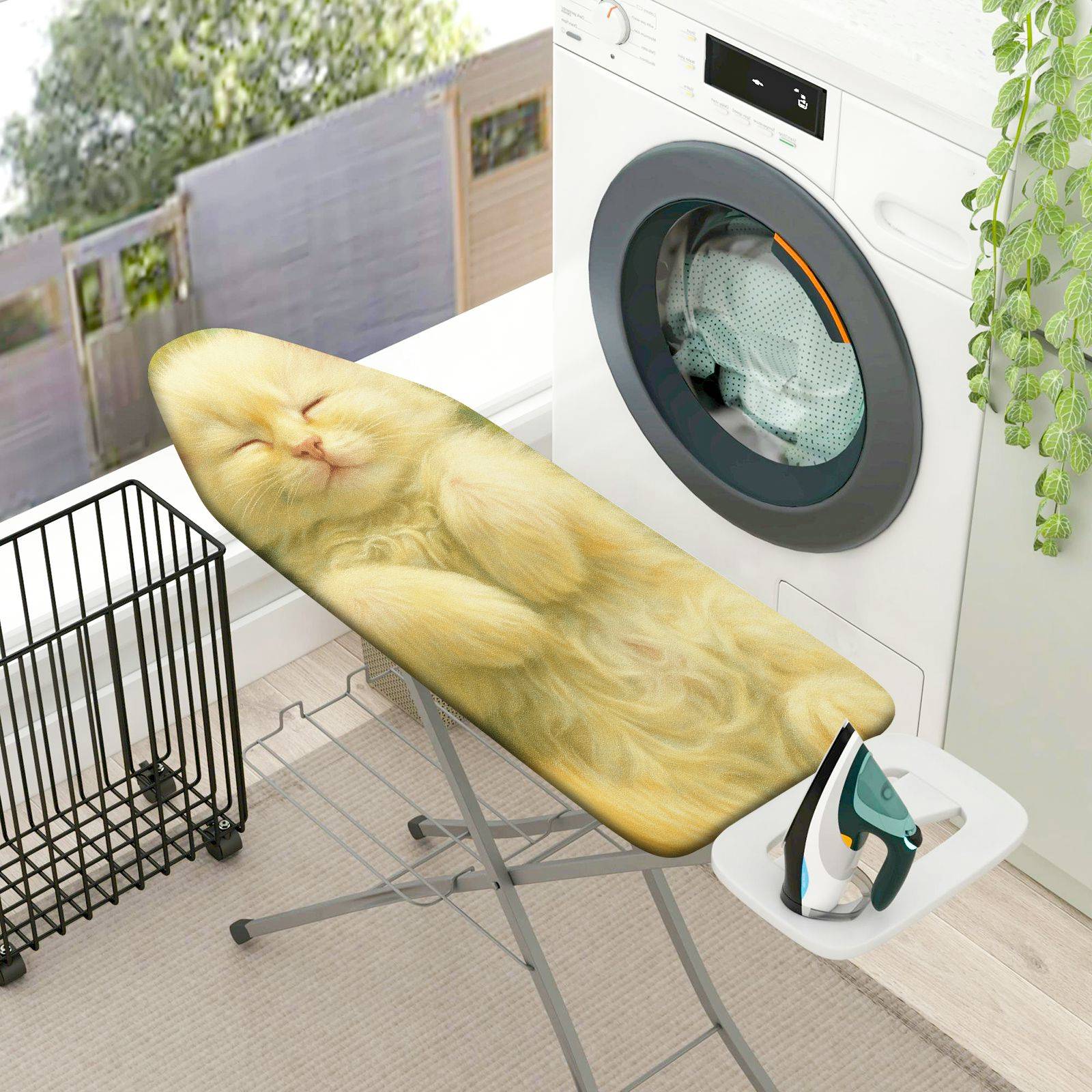 1-Piece Abstract Artistic Floral  Ironing Board Cover, Universal Size, Without Board