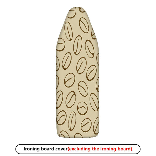 1-Piece Coffee Bean Pattern Beige  Ironing Board Cover, Universal Size, Without Board