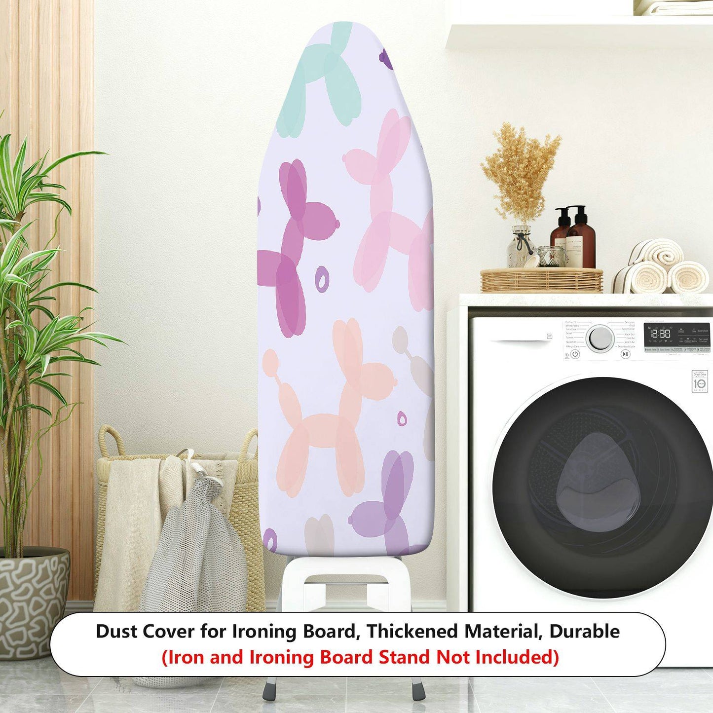 1-Piece Balloon Dog Pastel Cute  Ironing Board Cover, Universal Size, Without Board