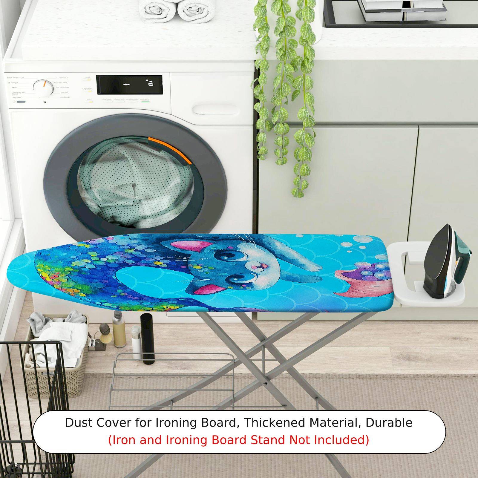 1-Piece Cute Blue  Cat  Ironing Board Cover, Universal Size, Without Board