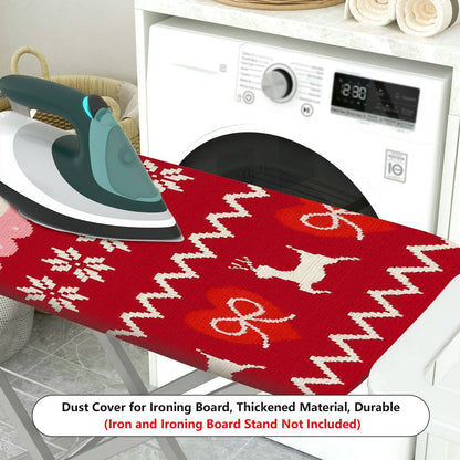 1-Piece Christmas Snowman Hearts  Ironing Board Cover, Universal Size, Without Board