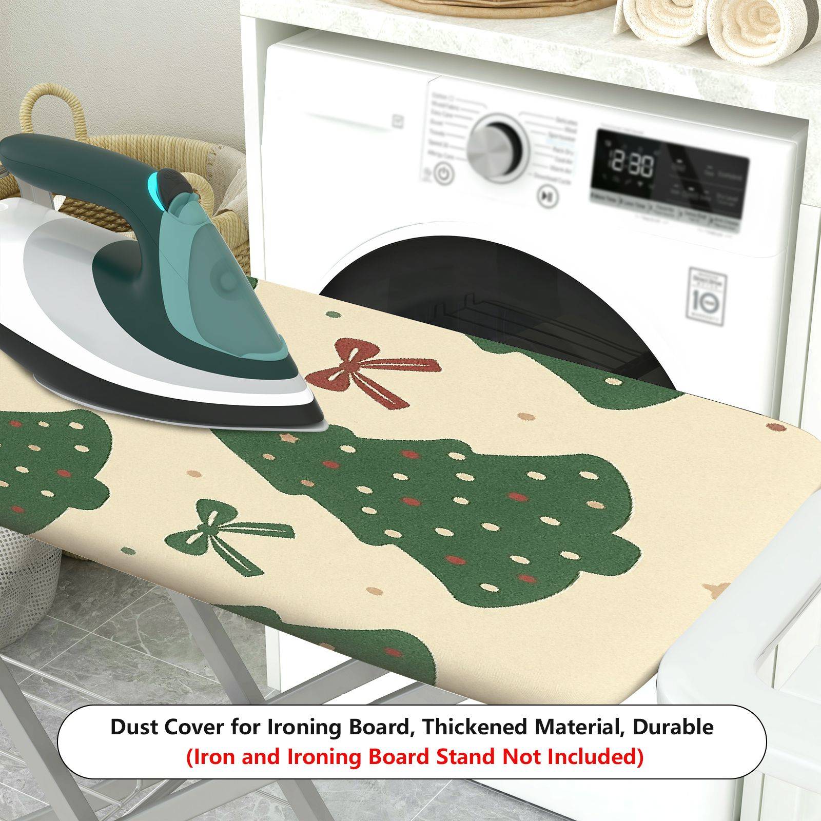 1-Piece Christmas Tree Bow Star  Ironing Board Cover, Universal Size, Without Board