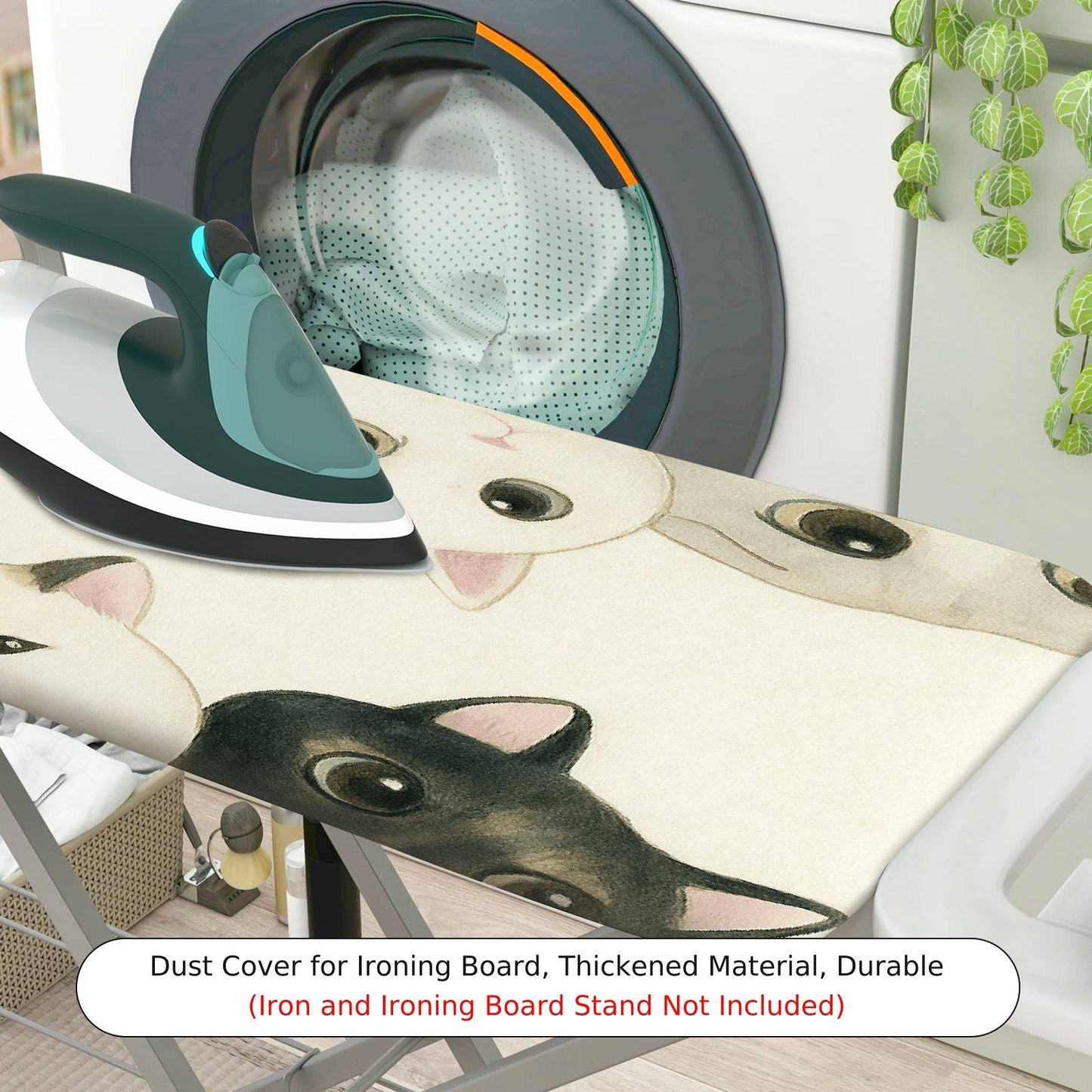 1-Piece Cat Cute Animal  Ironing Board Cover, Universal Size, Without Board