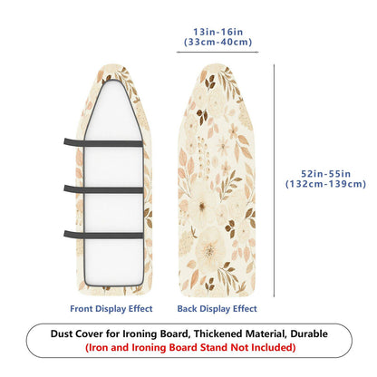 1-Piece Floral Beige Elegant  Ironing Board Cover, Universal Size, Without Board