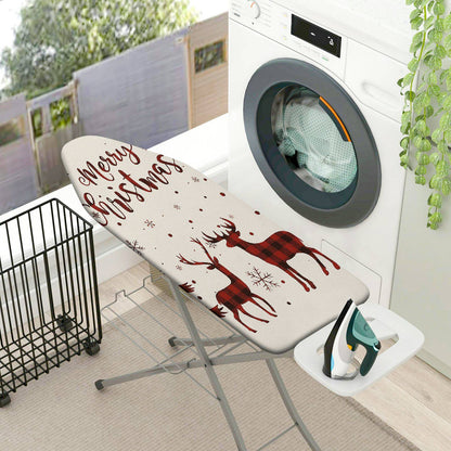 1-Piece Christmas Reindeer Snowflakes  Ironing Board Cover, Universal Size, Without Board