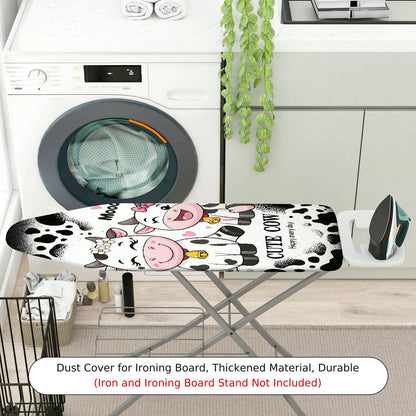1-Piece Cow Cute Happy  Ironing Board Cover, Universal Size, Without Board