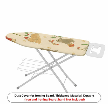 1-Piece Christmas Rabbit Holly  Ironing Board Cover, Universal Size, Without Board
