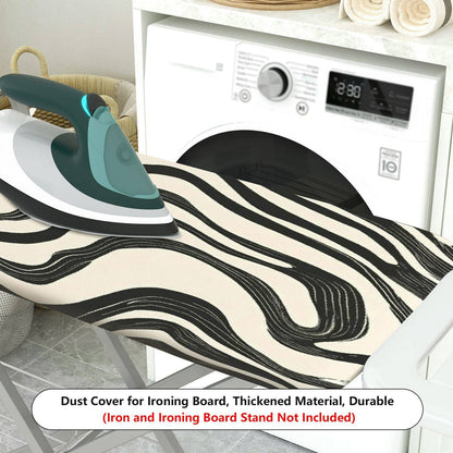 1-Piece Abstract Black White Geometric  Ironing Board Cover, Universal Size, Without Board