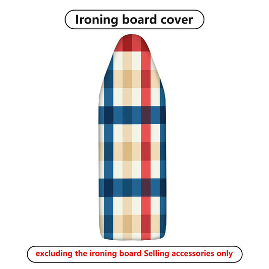 1-Piece Plaid Checkered Colorful  Ironing Board Cover, Universal Size, Without Board