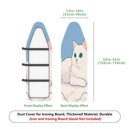 1-Piece Cute Cat Blue Animal  Ironing Board Cover, Universal Size, Without Board