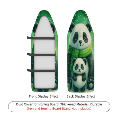 1-Piece Panda Green Cute  Ironing Board Cover, Universal Size, Without Board